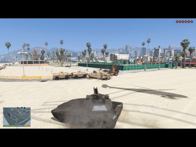 GTA V TM-02 Khanjali Tank Rampage + 10 Star Wanted Level Escape(RDE 4.0.2 Expansion)