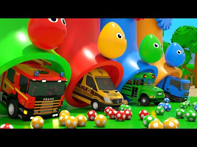 Bingo Song & Wheels On the Bus, learn colors with a soccer ball - Baby Nursery Rhymes & Kids Songs