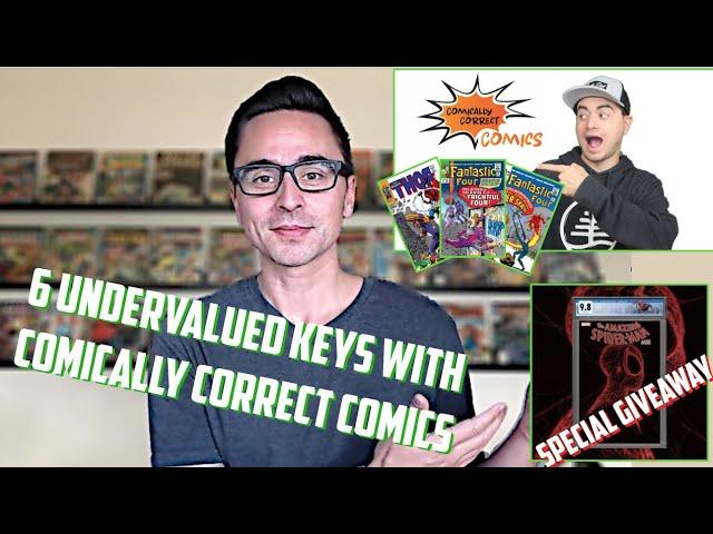 Top 6 Undervalued KEY SPEC COMIC BOOKS with Special Guest COMICALLY CORRECT COMICS! Speculation Talk