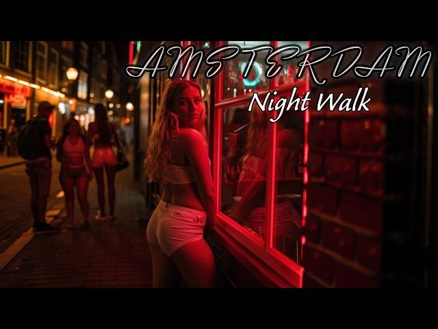 Amsterdam Nightlife Walking Tour 4K HDR