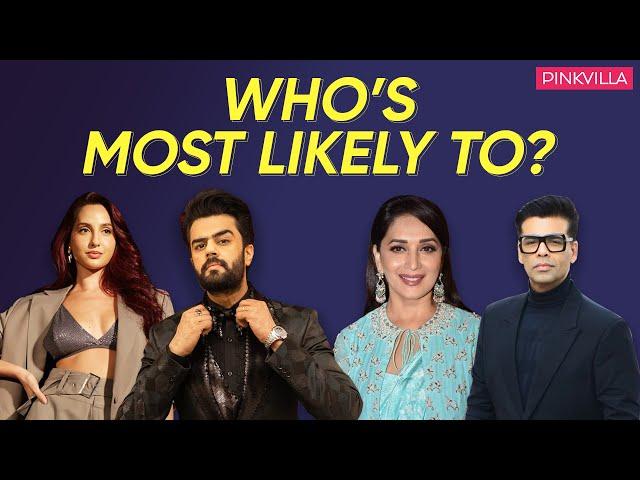 Maniesh Paul plays SUPER FUN Game Who’s Most Likely To? | Karan Johar | Madhuri Dixit | Nora Fatehi