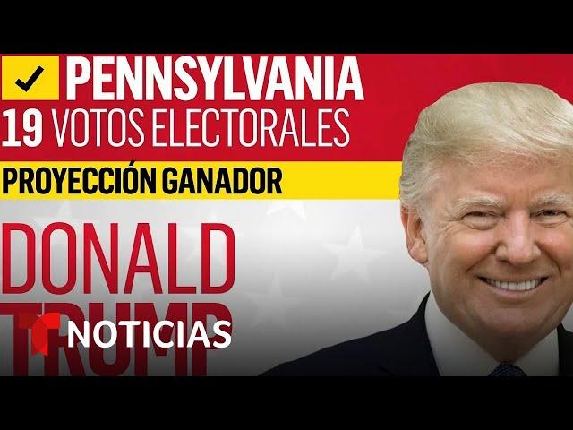 Trump se lleva el crucial estado de Pennsylvania y sus 19 votos electorales | Noticias Telemundo