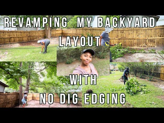 Revamping My Backyard Layout With NO DIG Edging|Summer Landscaping