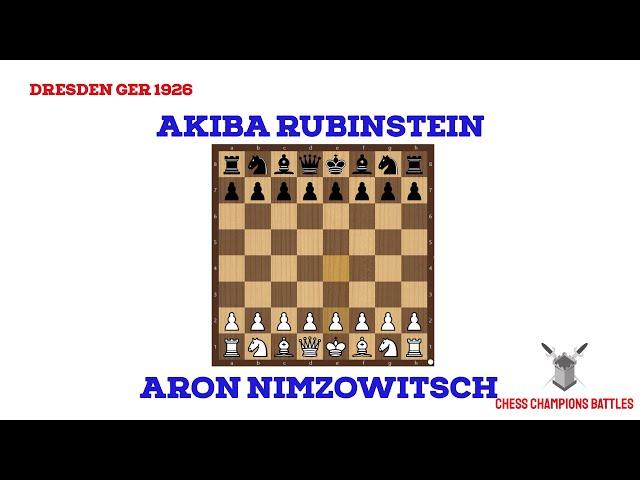 Nimzowitsch vs Rubinstein | A Legendary Battle in the English Opening | Dresden 1926