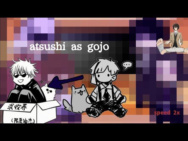 bsd react to atsushi as gojo (3k special) |speed 2x| -BR, ENG, ESP-