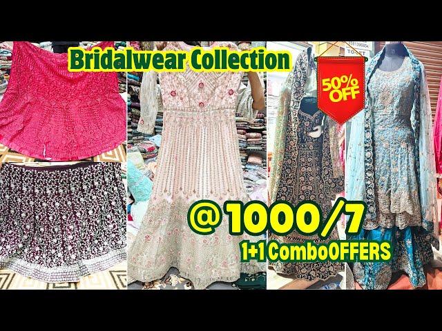 @1000/7 Casualwear Kurtis Frocks Flat 50% OFF Bridalwear Dresses Garara PlazoLehenga #sds Tolichowki