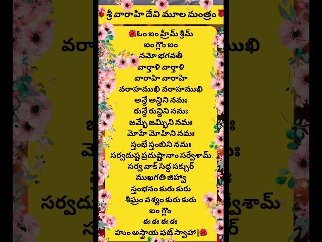 Varahi Moola Mantram #varahi #navratri #mantra 🪻🪷
