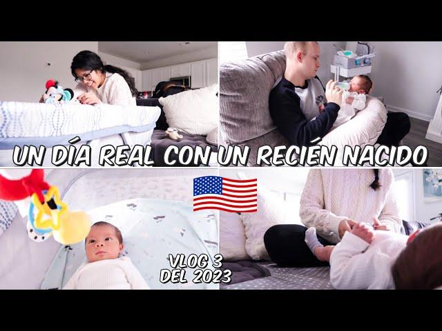 MI VIDA EN USA | Un día real con un recién nacido , papas primerizos