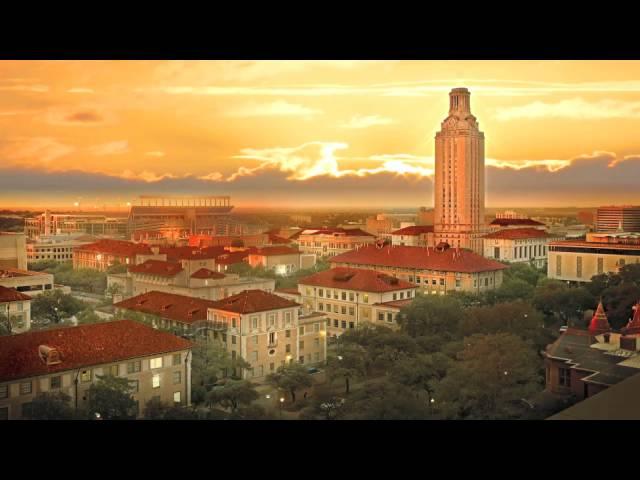 One --  "What Starts Here Changes the World" -- UT Austin