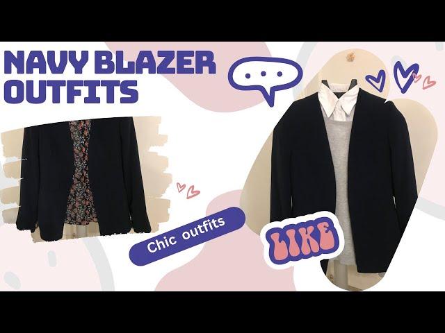 NAVY BLAZER OUTFIT IDEAS | HOW TO WEAR A NAVY BLAZER | DARK BLUE BLAZER OUTFIT IDEAS   #navyblazer
