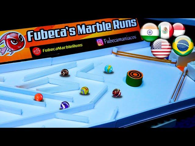 MARBLE RUN - LABYRINTH RUN WITH MARBLES by Fubeca's Marble Runs