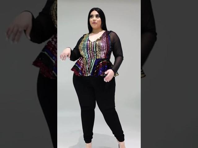 Plus Size Long Sheer Top Fashion