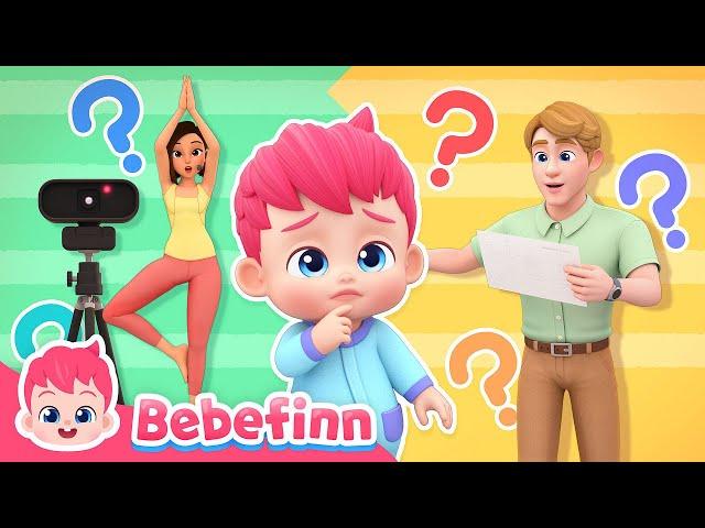 Working Working‍‍| EP89 | Mom and Dad Working from Home | Bebefinn Nursery Rhymes