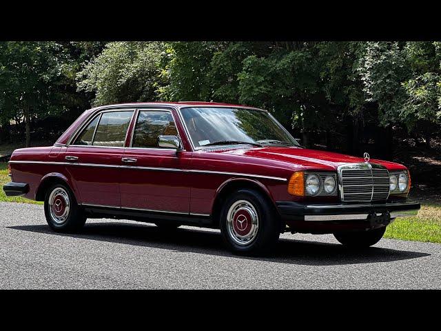 1978 Mercedes-Benz 300D with 37k miles Medium Red over Bamboo MB Tex Cosmetic video 7/22/24