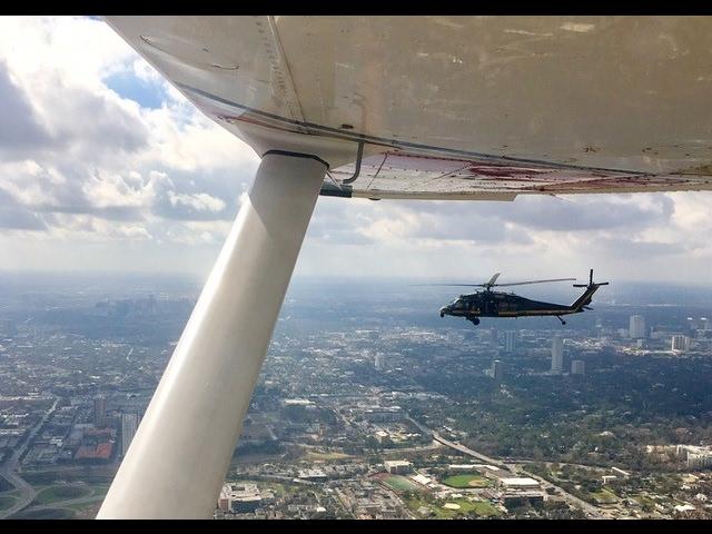 Black Hawk Intercepts a Cessna 182