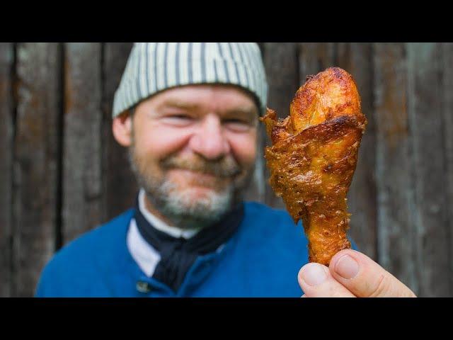 Fried Chicken From 1736 - Comfort Food Origins - 18th Century Cooking