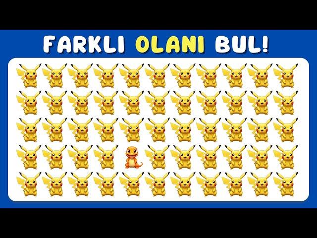 Farklı Olanı Bul!  Sadece En Dikkatli Kazanacak! | Kolay, Orta, Zor, Usta Seviyede 30 Soru