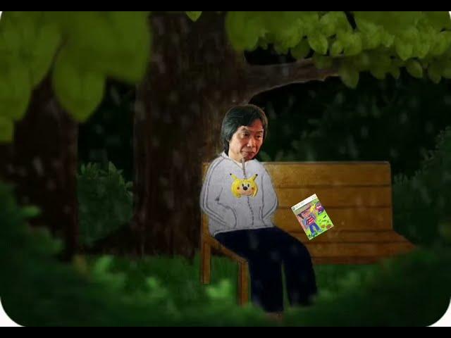 Shigeru Miyamoto waits in the rain for Chris Chan while listening to Dido