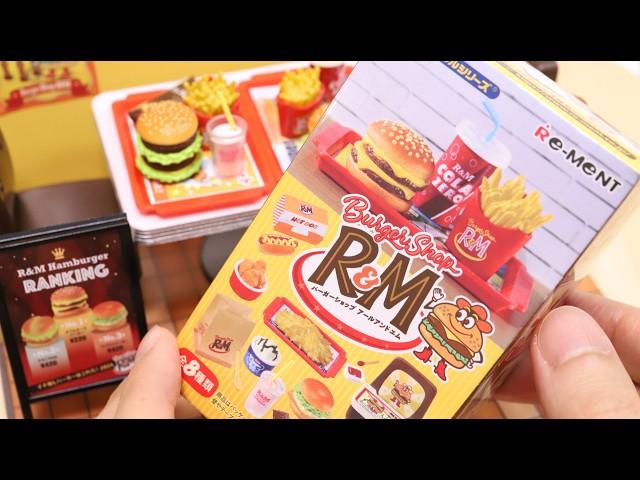 RE-MENT Burger Shop R&M Miniature Burger Shop RE-MENT Petit Sample Unboxing