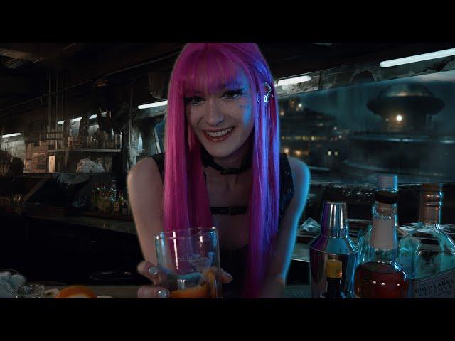 Futuristic Bartender | Calming Evening in a Flying Hotel | SCI-FI ASMR