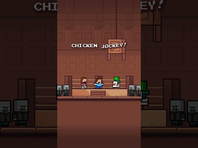 Chicken Jockey! ️ @minecraft @JablinskiGames #minecraft #pixelart