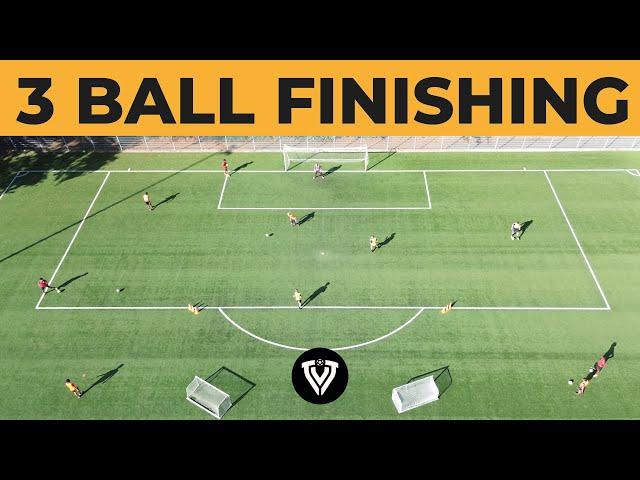 A Fun 3 Ball Finishing Exercise | Football  - Soccer Drills | U13 - U14 - U15 - U16 - ...