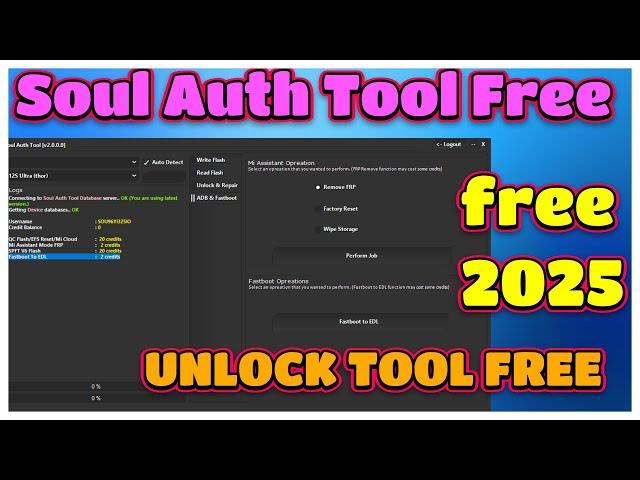 Soul Auth Tool Free Auth Account With Credit Balance (Limited Time)