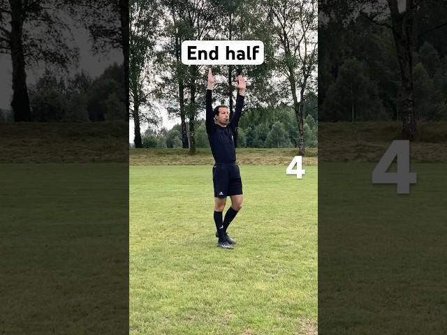 Referee signals - End half #football #soccer #referee #refereesignals