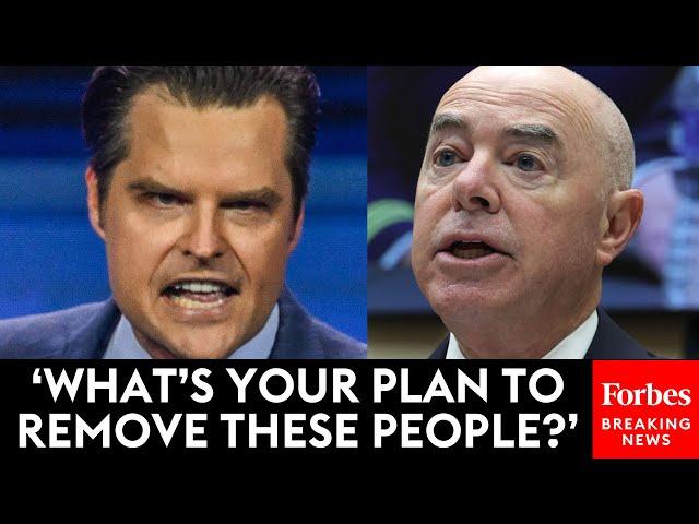 MUST WATCH: Matt Gaetz Takes No Prisoners Confronting Alejandro Mayorkas About Migrant App