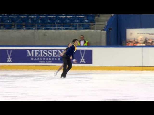 ISU 2014 Jr Grand Prix Dresden Free Dance Danielle WU / Spencer SOO CAN