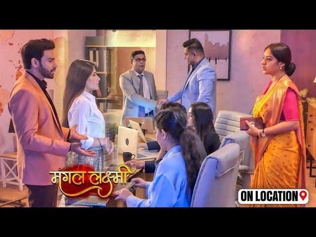 Mangal Lakshmi | Mangal की Adit के बॉस से Meeting, क्या Mangal Adit के ऑफिस में करेगी काम | On Set