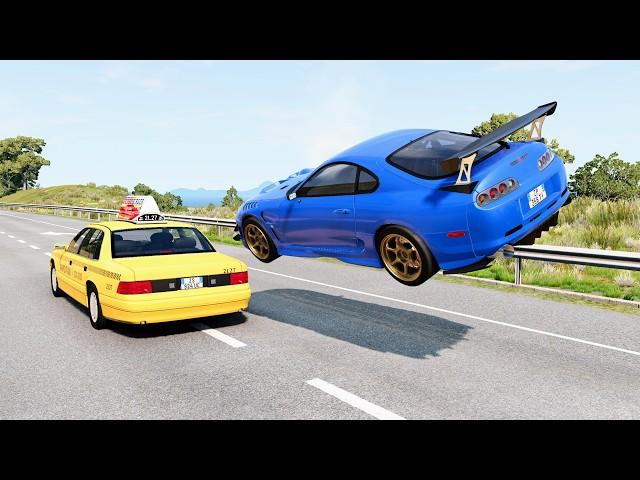 High Speed Traffic Car Crashes #203 - BeamNG Drive | CrashBoomPunk