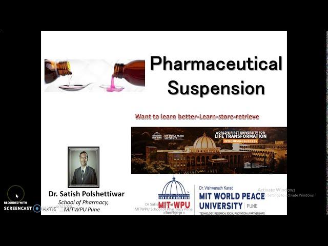 Pharmaceutical #Suspension Part I