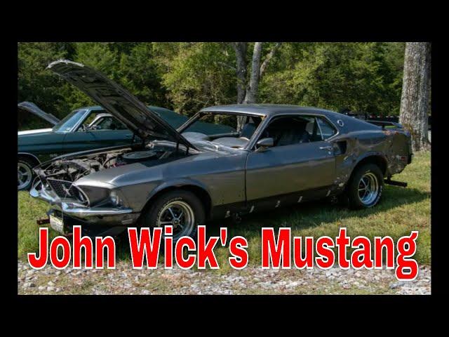 John Wick stunt cars! Yes, actual cars from the movie. John Wick Mustang. John Wick Chevelle.