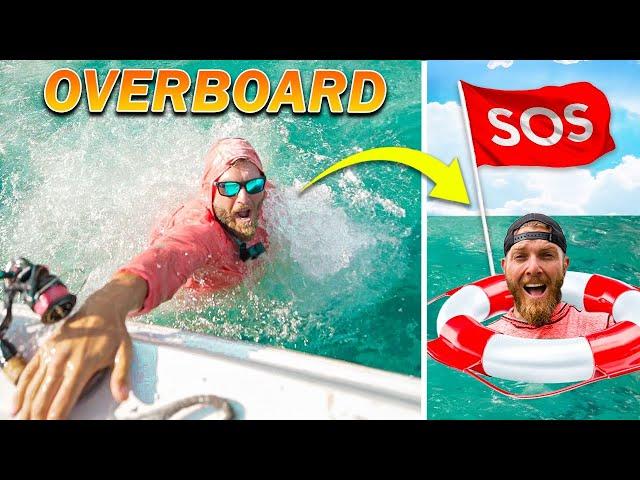 GRAND SLAM Fishing CHALLENGE GONE WRONG! (MAN OVERBOARD)