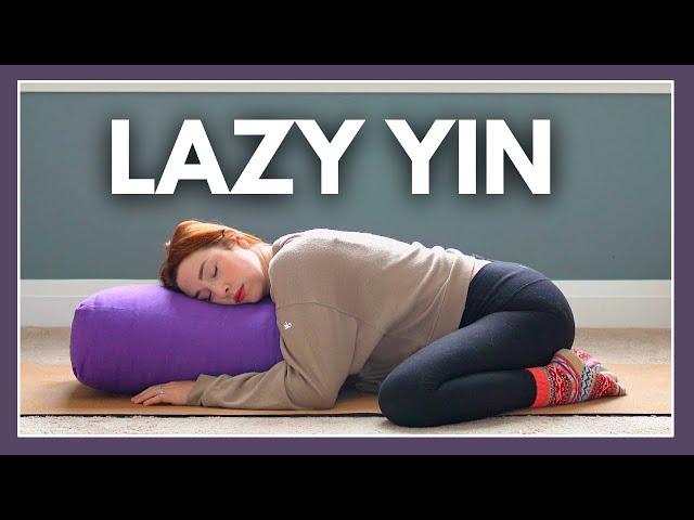 45 min Lazy Yin Yoga for Energy Depletion, Burnout and Mental Health