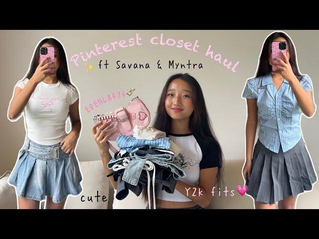 Savana & Myntra try on haul | oversized t shirts, graphic tees , baggy jeans & skirts 