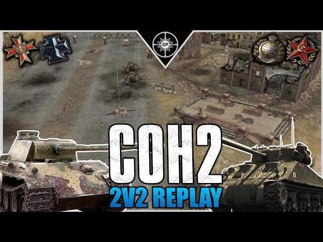 Panzers vs Allied Support Vehicles | 2V2 Highway to Baku | CoH2 Cast #187