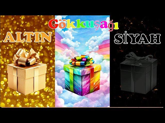 Altın Gökkuşağı Siyah 3 Hediyeden Birini Seç İyi Yada Kötü Choose Your Gift