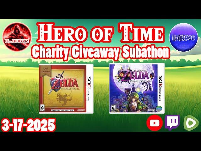 Hero of Time Charity Giveaway Subathon! !Giveaway !Charity