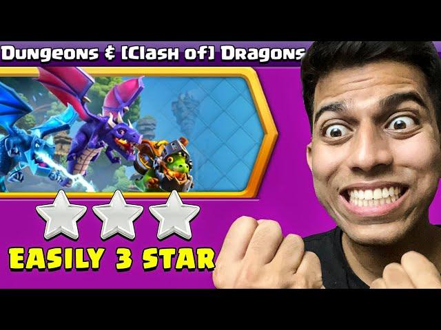 easiest way to 3 star Clash of Dragons Challenge in Clash of Clans