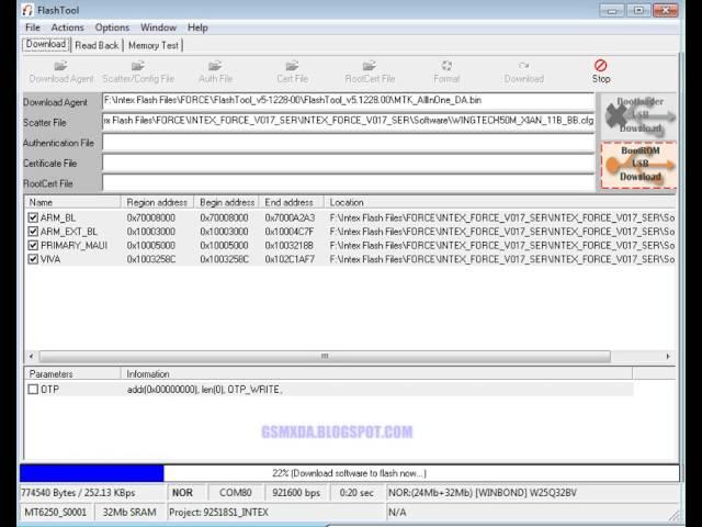 Intex Force Flash done with flash tool by GsmHelpFul