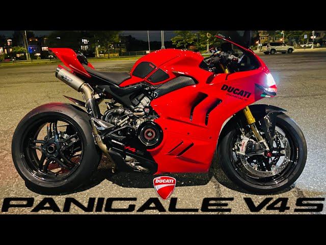 Ducati Panigale V4S - LOUD MOTO GP SOUND - WSBK Spark Titanium Exhaust - BST Carbon Wheels