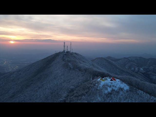 솔로백패킹 | 설산 동계백패킹 | 추워보여도 -2도 밖에 안되요. -20도백패킹은 도대체 어디서 하나요?? | 이곳에 여자백패커 나 혼자?? | 일몰이 아름다운곳