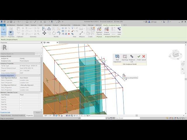 Revit structural analysis:  How to create an analytical model