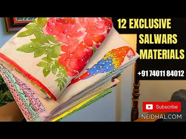 12 New Sarees & Salwar Material Designs | NEIDHAL.COM | WhatsApp +917401184012 |JUNE 08 #3434