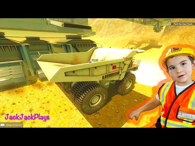 Giant Machines Truck Game for Kids! | Excavator & Dump Truck Simulator Pretend Play | JackJackPlays