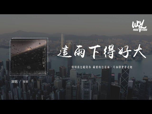 羊羊 - 这雨下得好大「明明我也能陪你 最爱的也是你，可你眼里都是她」(4k Video)【動態歌詞/pīn yīn gē cí】#羊羊 #这雨下得好大 #動態歌詞