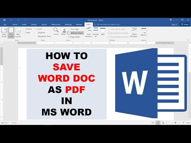 How To Convert Word Doc as PDF