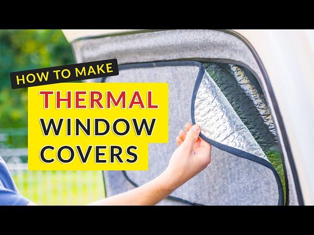 How To Make EASY Thermal Van WINDOW COVERS From Insulation And Carpet ️